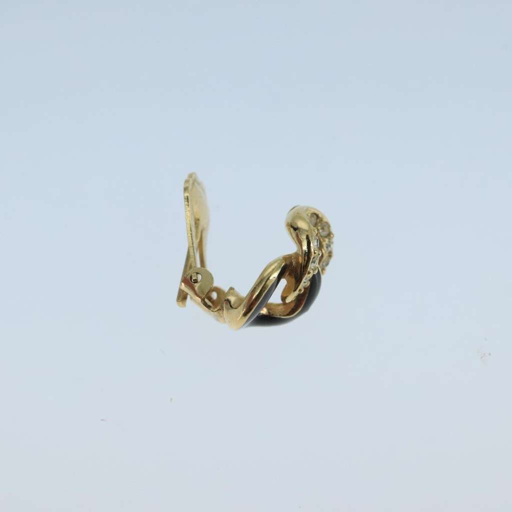 Christian Dior Boucles d'oreilles clip en métal Gold Metal Good condition - Box View