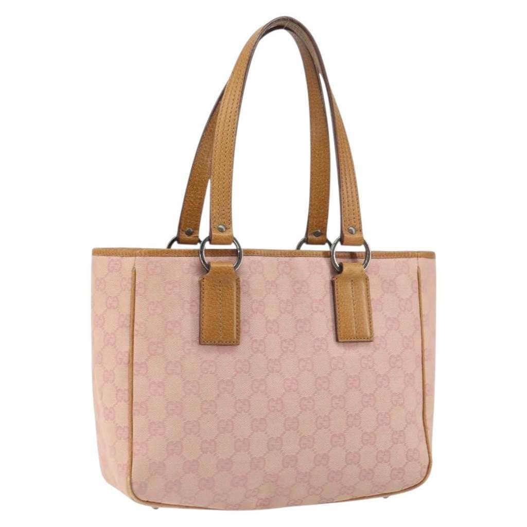 Gucci Vintage Open Tote Pink Canvas Good condition - Back View