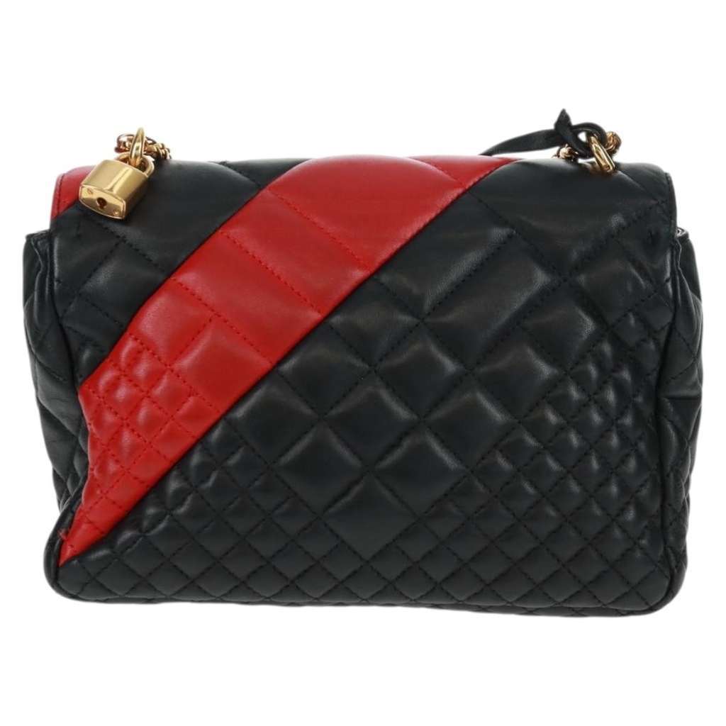 Versace Medusa Padlock Icon Top Handle Bag Black Leather Good condition - Back View