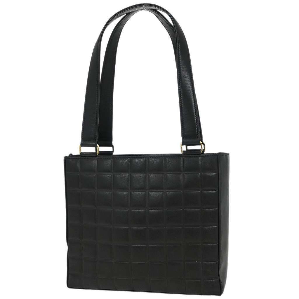 Chanel Chocolate Bar CC Tote Black Leather Good condition - Back View