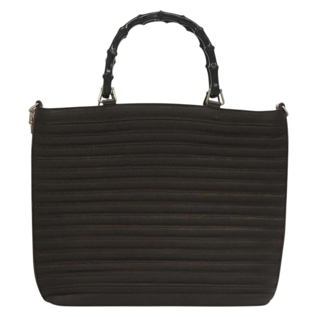 Gucci Vintage Bamboo Handle Bag Brown Good condition - Back View
