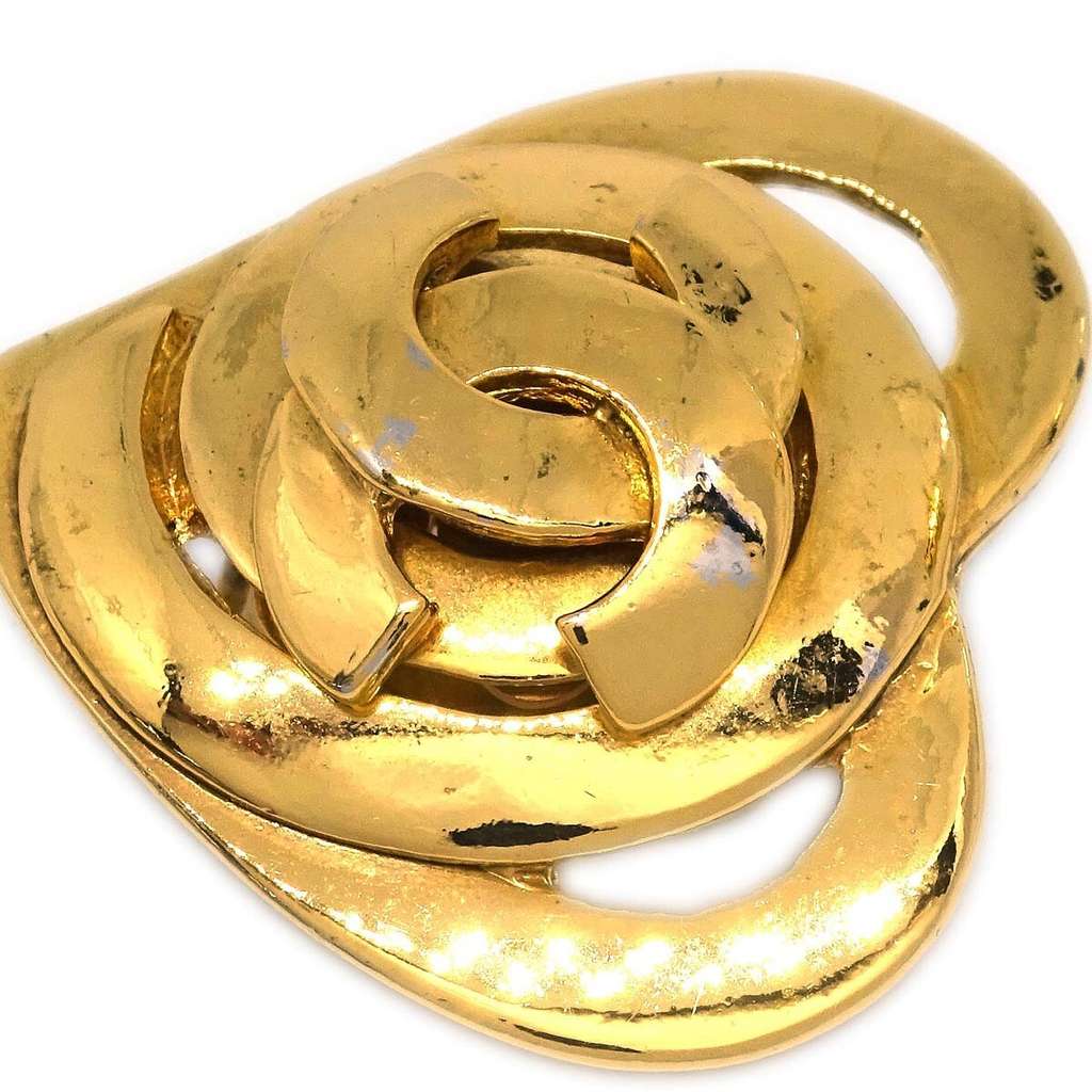 Chanel CC Heart Pendant Gold Good condition - Back View