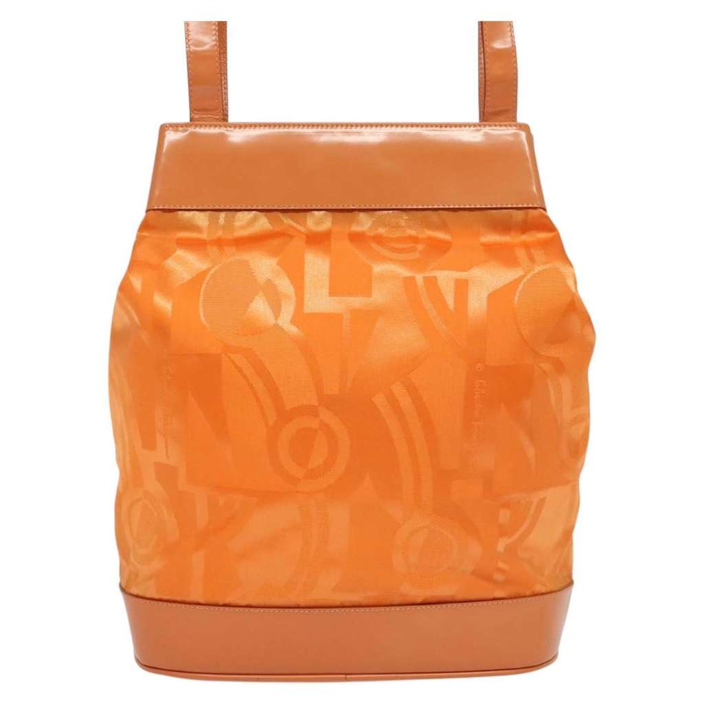 Salvatore Ferragamo Vintage Shoulder Bag Orange Good condition - Back View