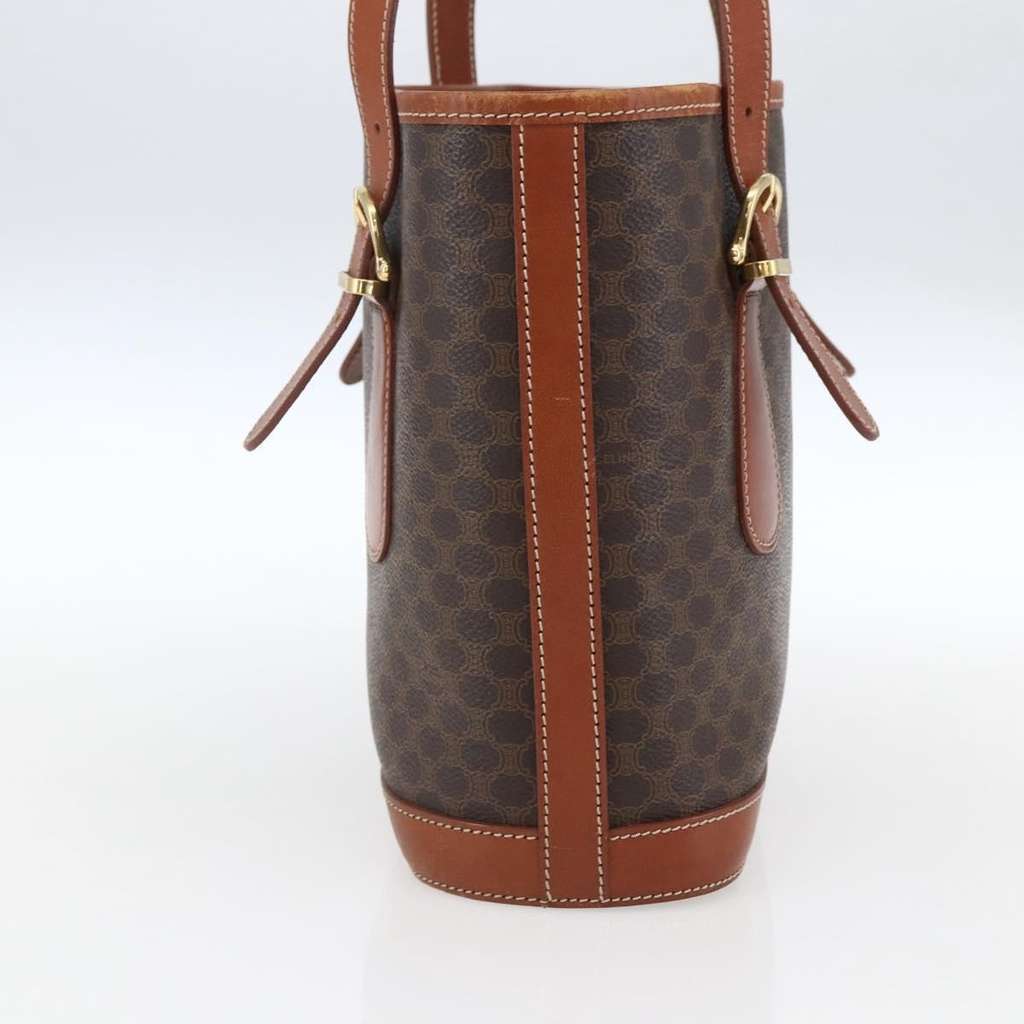 Celine Vintage Macadam Handbag Brown Canvas Good condition - Inside View