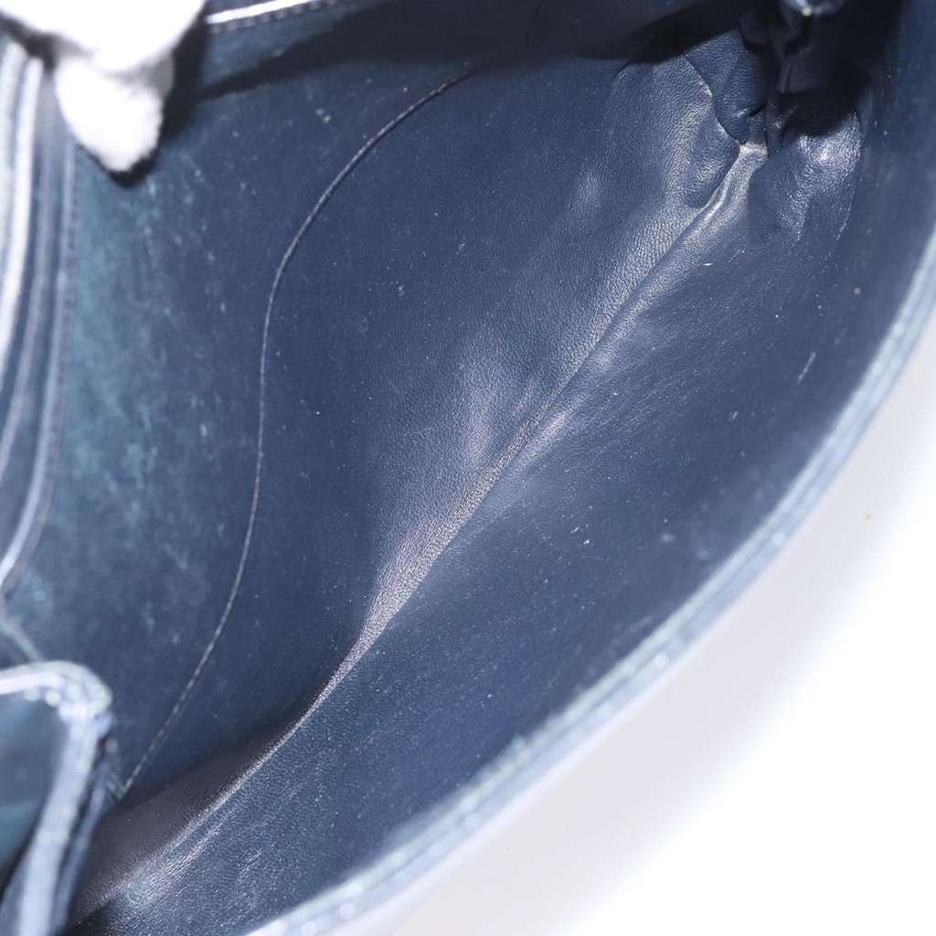 Gucci Vintage Shoulder Bag Navy Leather Good condition - Box View