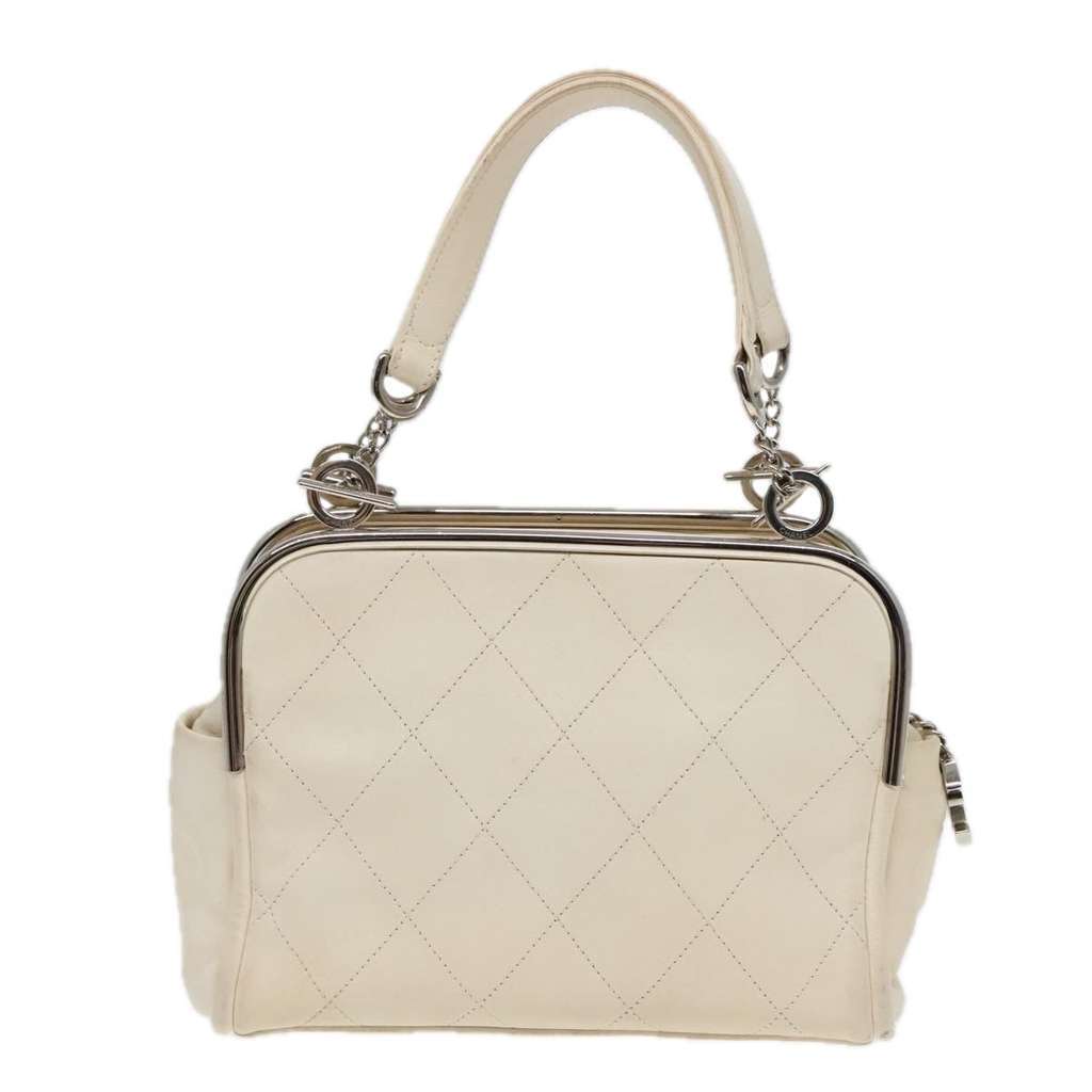 Chanel Ultimate Soft Frame Bag White Leather Good condition - Back View
