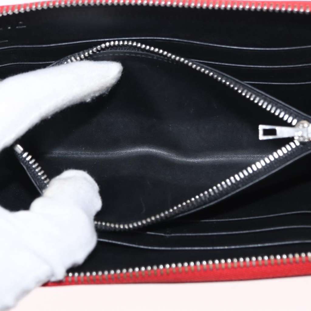 Loewe Anagram Wallet Red Leather Good condition - Box View