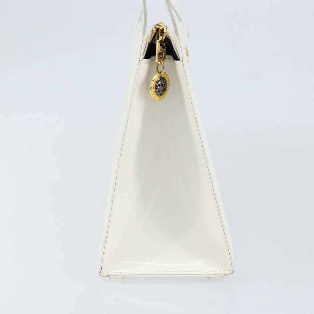 Versace Medusa Shoulder Bag White Leather Good condition - Inside View