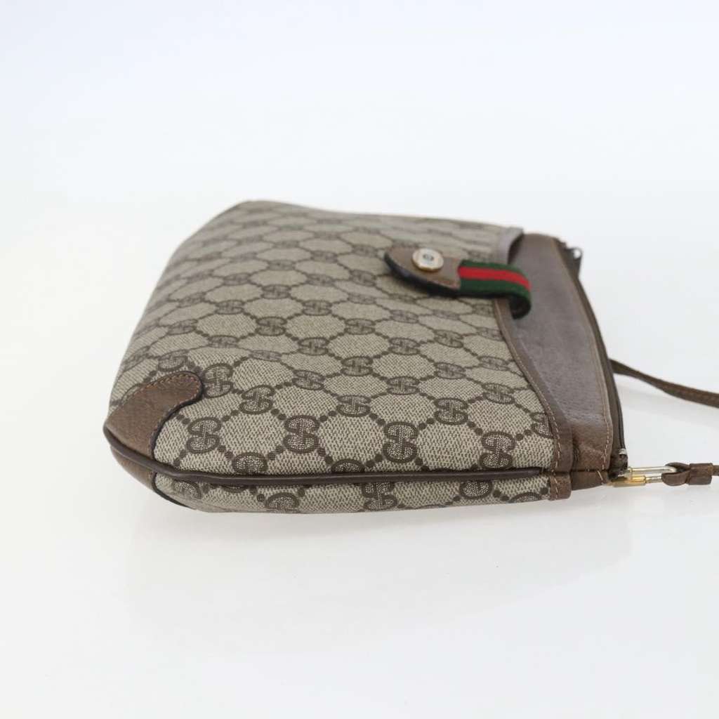 Gucci Vintage Web Crossbody Bag Beige Canvas Good condition - Model View