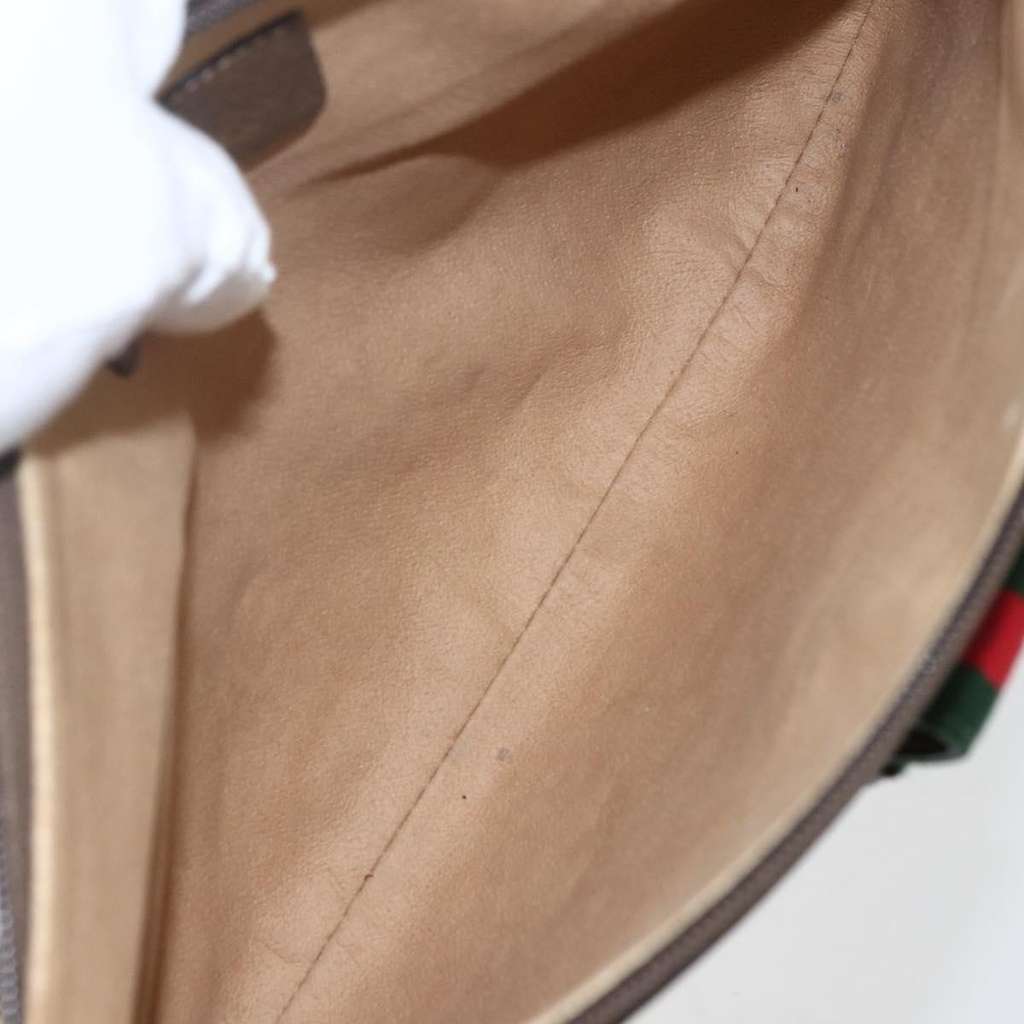 Gucci Vintage Web Crossbody Bag Beige Canvas Good condition - Box View