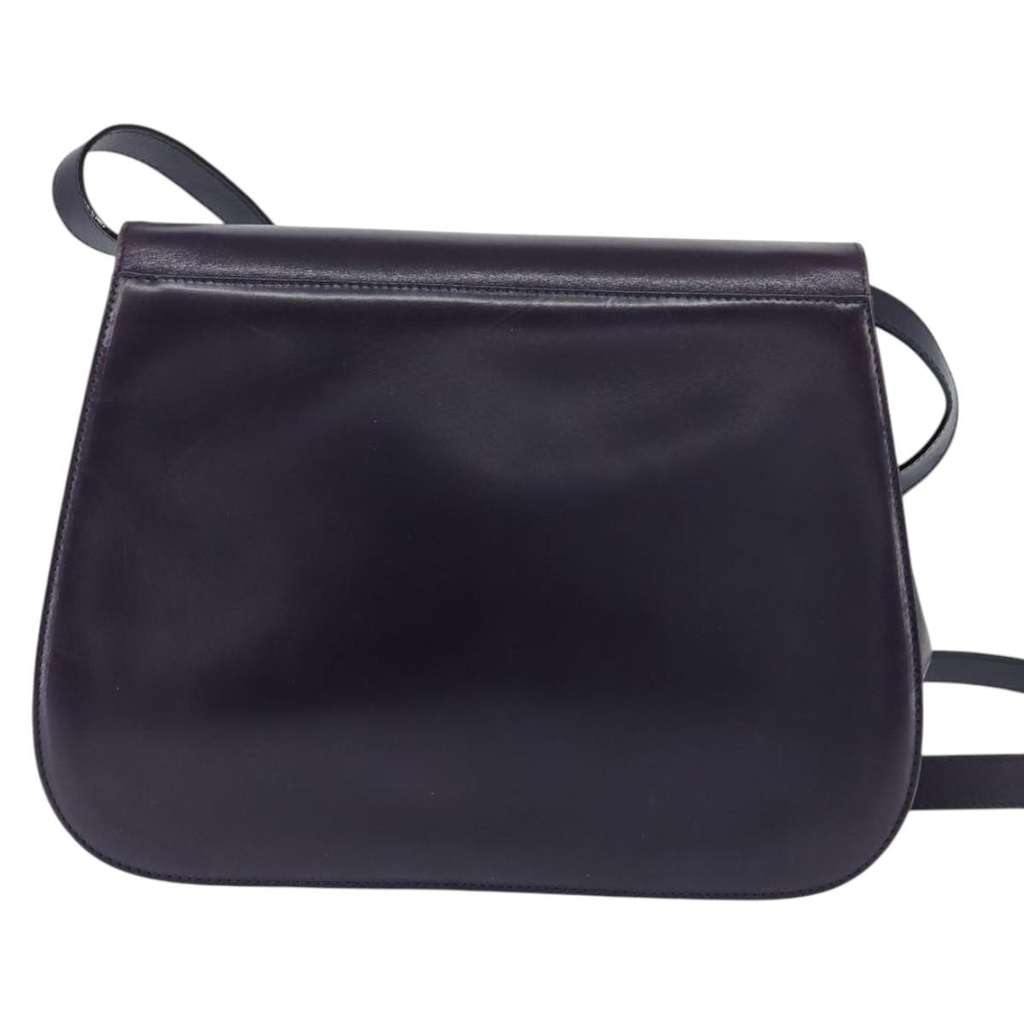 Salvatore Ferragamo Gancini Shoulder Bag Navy Leather Good condition - Back View