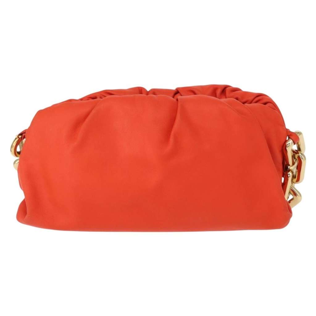 Bottega Veneta The Chain Pouch Orange Leather Good condition - Back View
