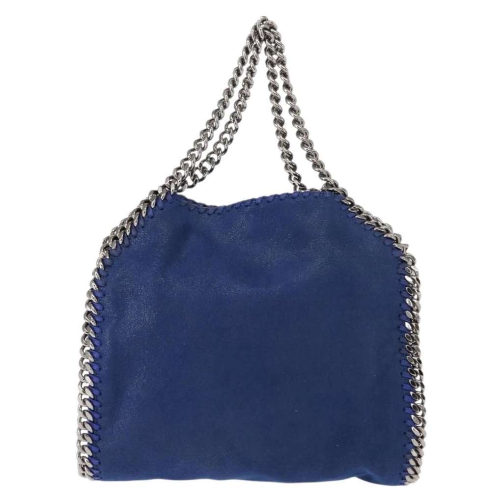 Stella Mccartney Falabella Fold Over Crossbody Bag Blue Polyester Good condition - Back View