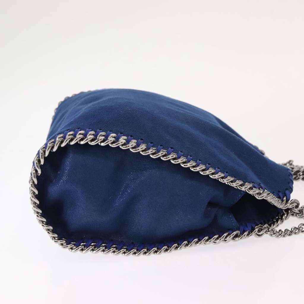 Stella Mccartney Falabella Fold Over Crossbody Bag Blue Polyester Good condition - Inside View