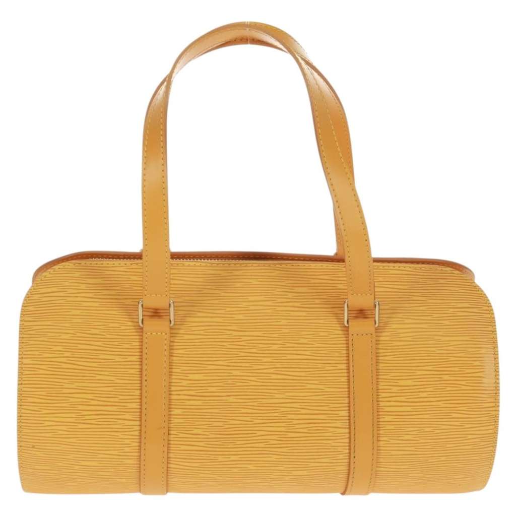 Louis Vuitton Soufflot Handbag Yellow Leather Good condition - Back View