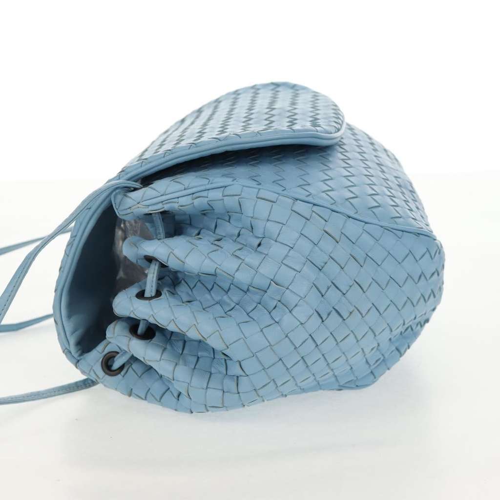 Bottega Veneta Intrecciato Shoulder bag Blue Leather Good condition - Inside View