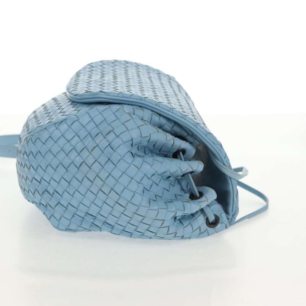 Bottega Veneta Intrecciato Shoulder bag Blue Leather Good condition - Model View