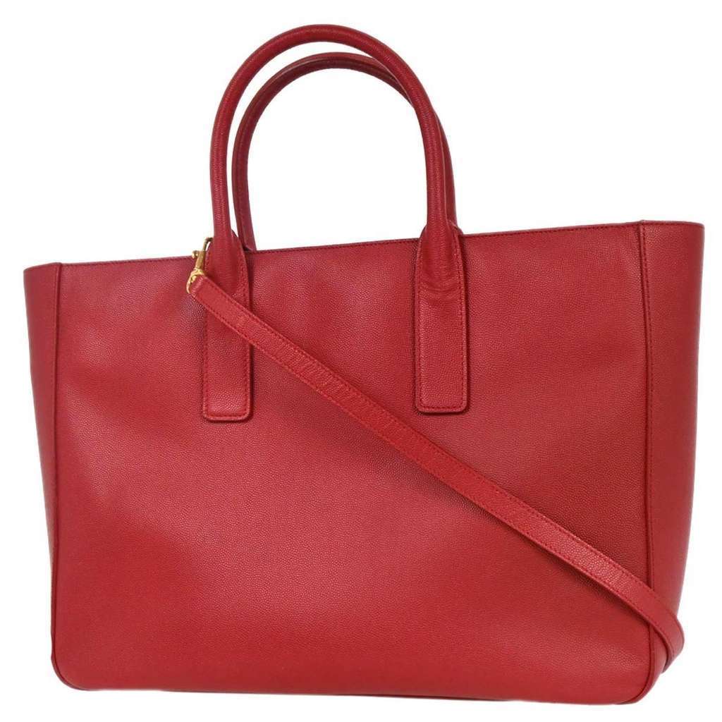 Saint Laurent Museum Tote Red Leather Good condition - Back View