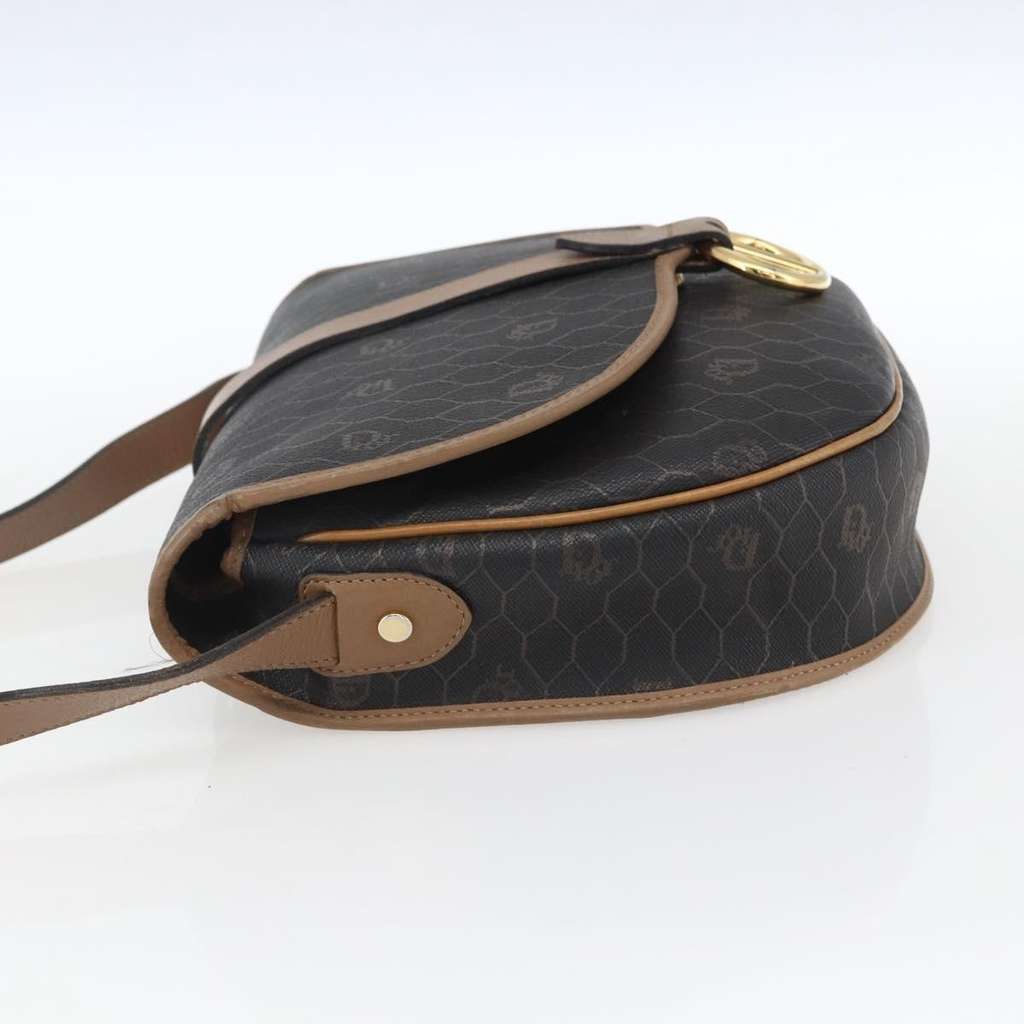 Christian Dior Vintage Honeycomb Shoulder Bag Black Canvas Good condition - Inside View