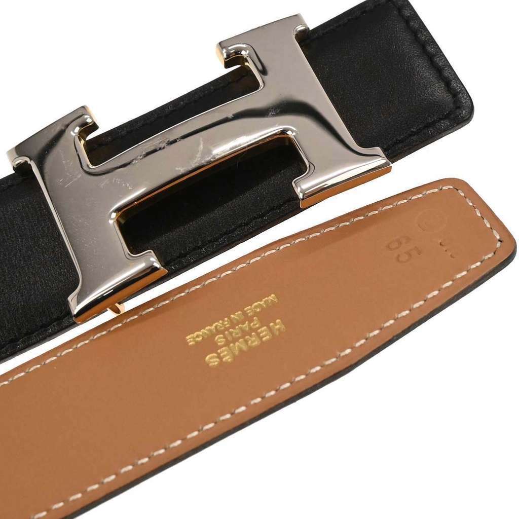 Hermès Constance Reversible Belt Black Leather Good condition - Inside View