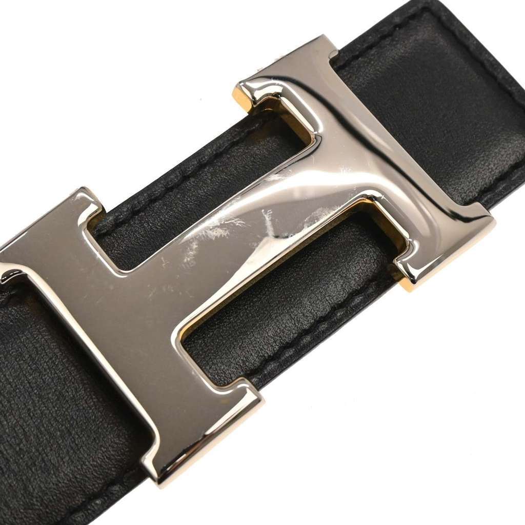 Hermès Constance Reversible Belt Black Leather Good condition - Model View