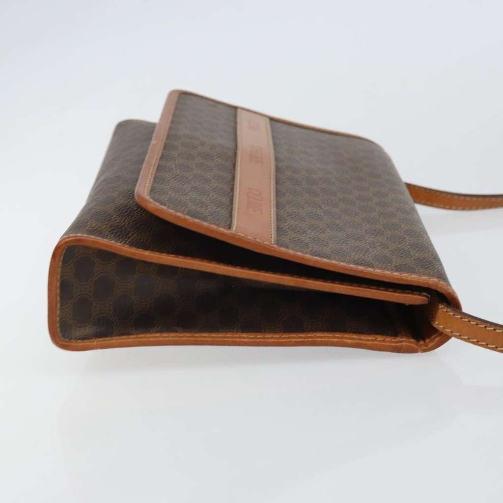 Celine Vintage Macadam Shoulder Bag Brown Canvas Good condition - Inside View