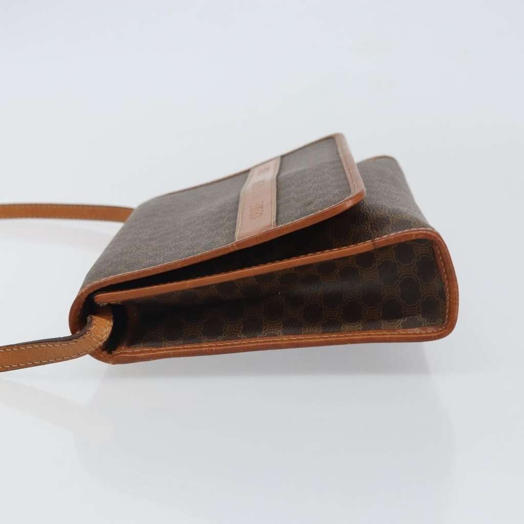 Celine Vintage Macadam Shoulder Bag Brown Canvas Good condition - Model View