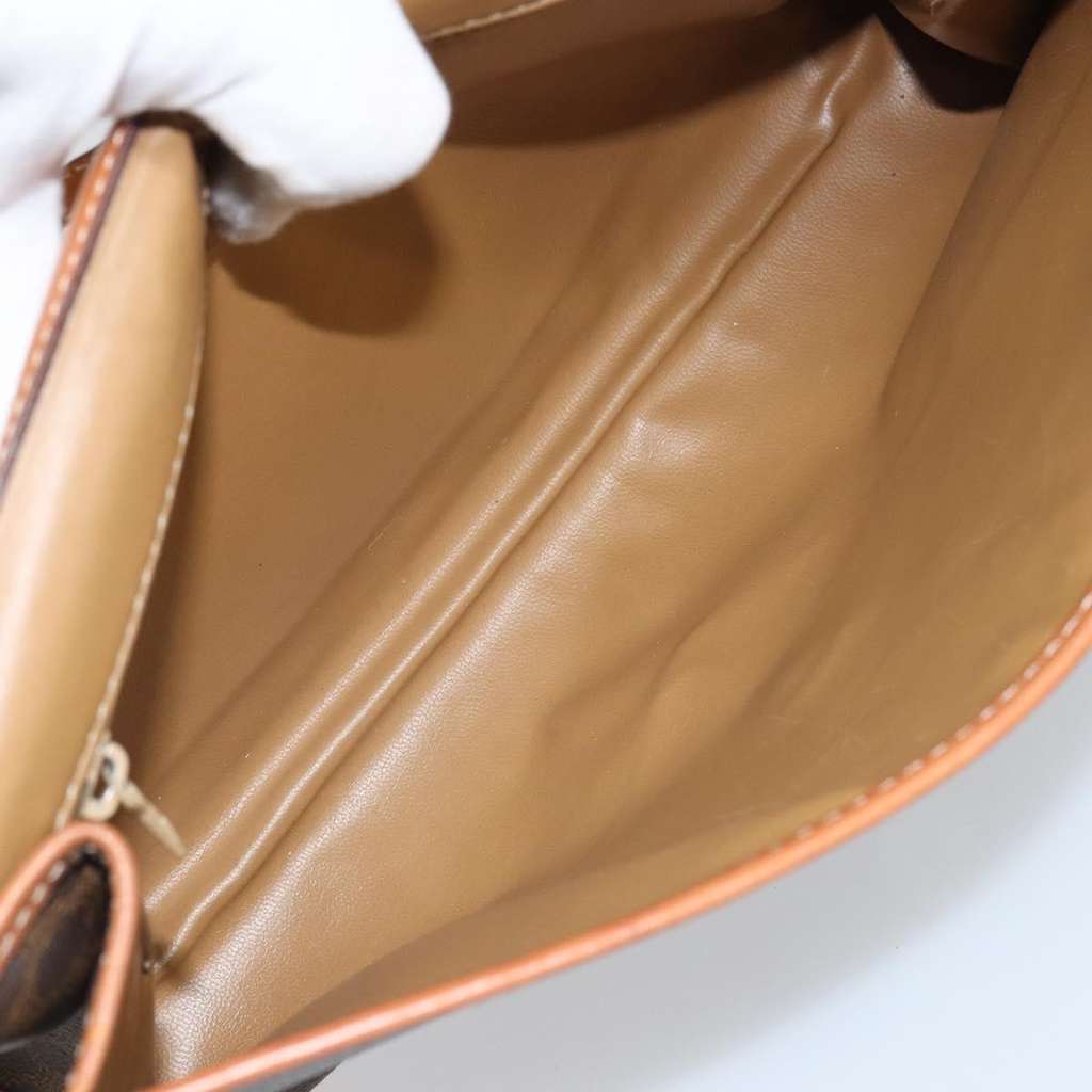 Celine Vintage Macadam Shoulder Bag Brown Canvas Good condition - Box View