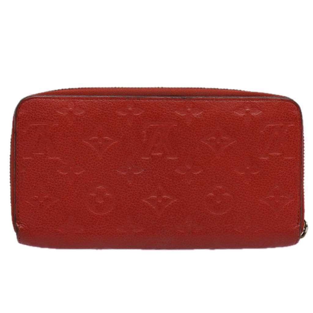 Louis Vuitton Portefeuille zippy Monogramme Empreinte Red Leather Good condition - Back View