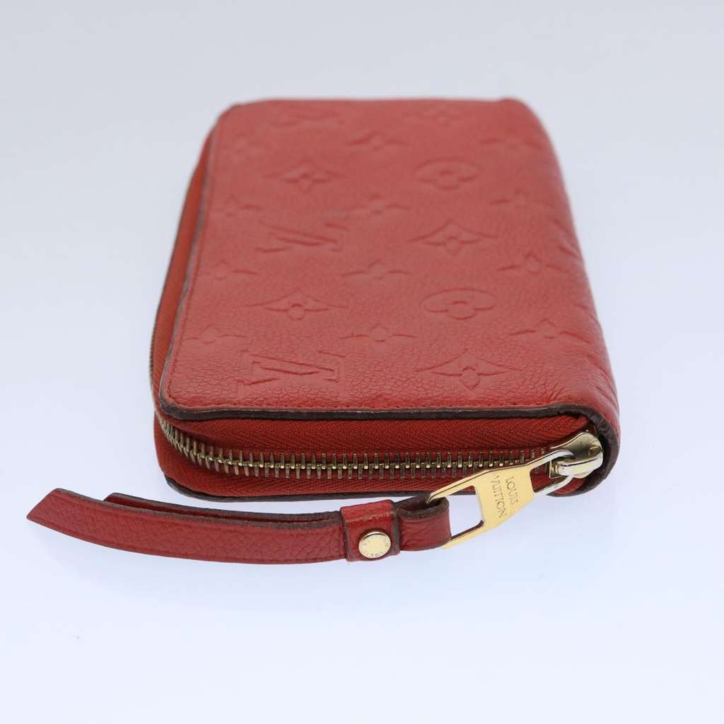 Louis Vuitton Portefeuille zippy Monogramme Empreinte Red Leather Good condition - Inside View