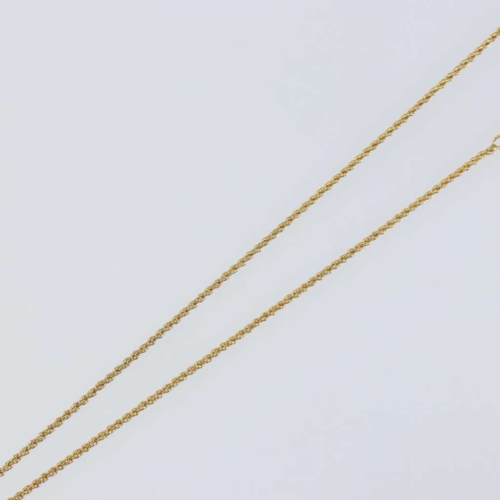 Christian Dior CD Round Pendant Necklace Gold Metal Good condition - Box View