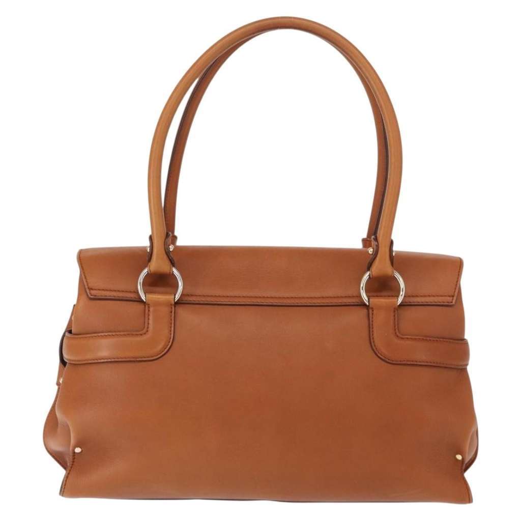 Salvatore Ferragamo Virna Satchel Brown Leather Good condition - Back View