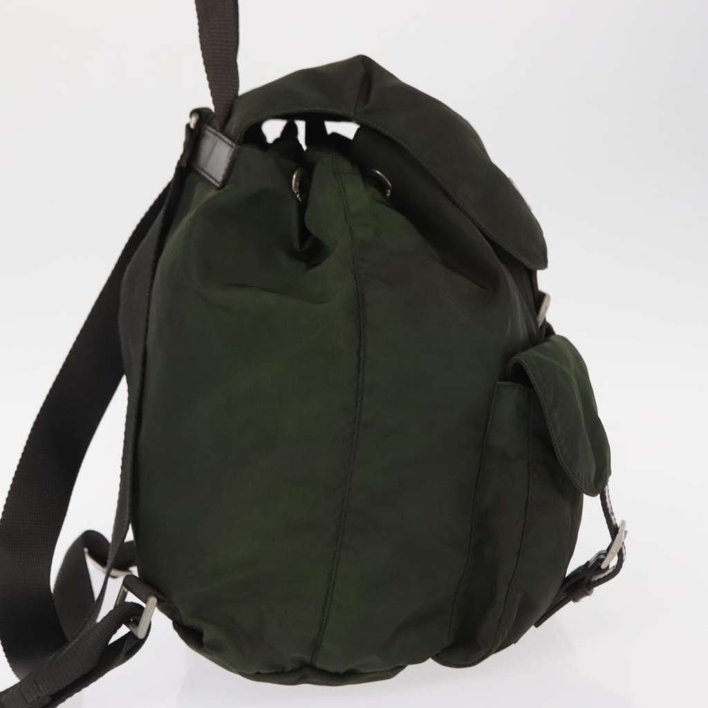 Prada Double Front Pocket Backpack Khaki Good condition - Model View