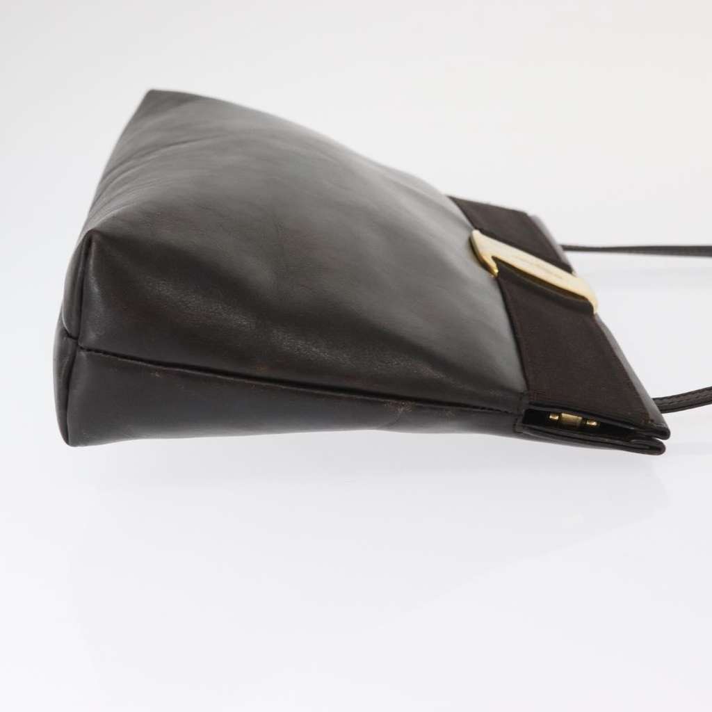 Salvatore Ferragamo Vala Shoulder Bag Brown Leather Good condition - Inside View