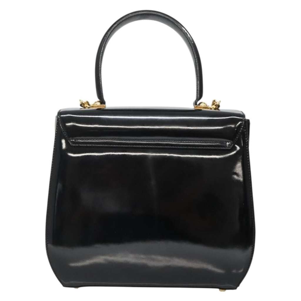 Salvatore Ferragamo Gancini handbag Black Good condition - Back View