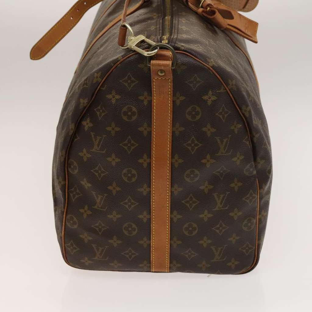 Louis Vuitton Keepall Bandouliere Bag Brown Canvas Good condition - Model View