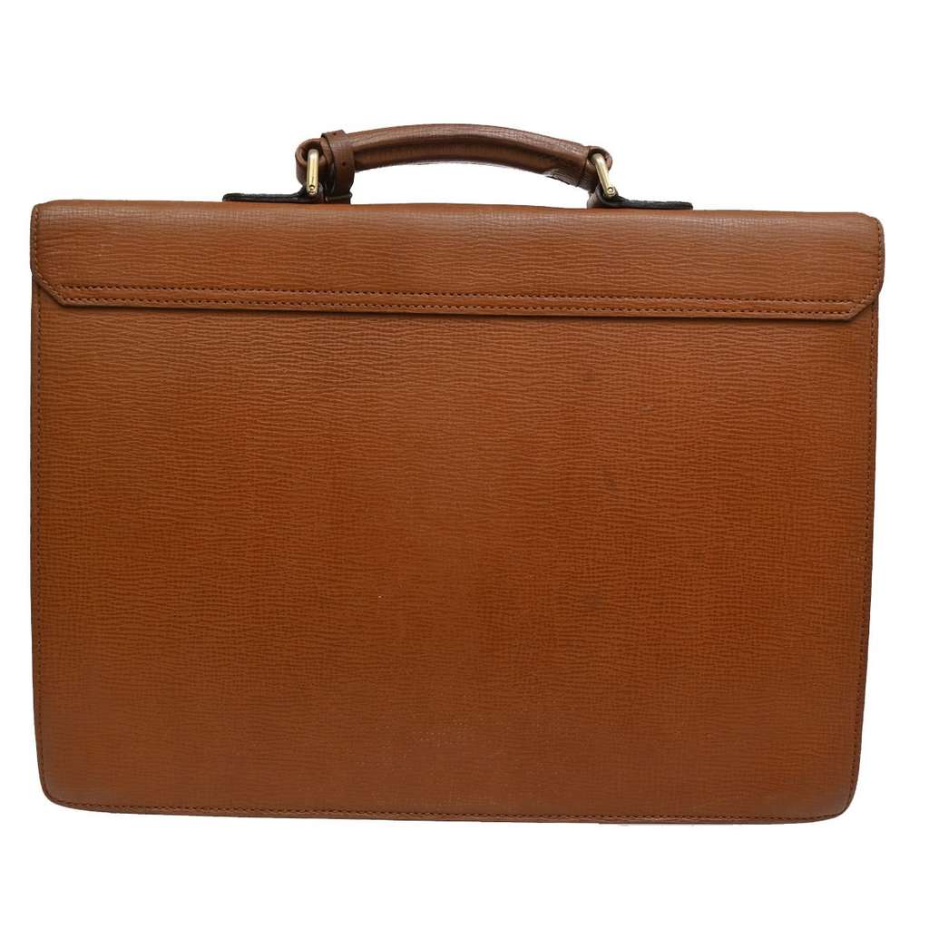 Burberry DK88 Briefcase Bag Brown Leather Good condition - Back View