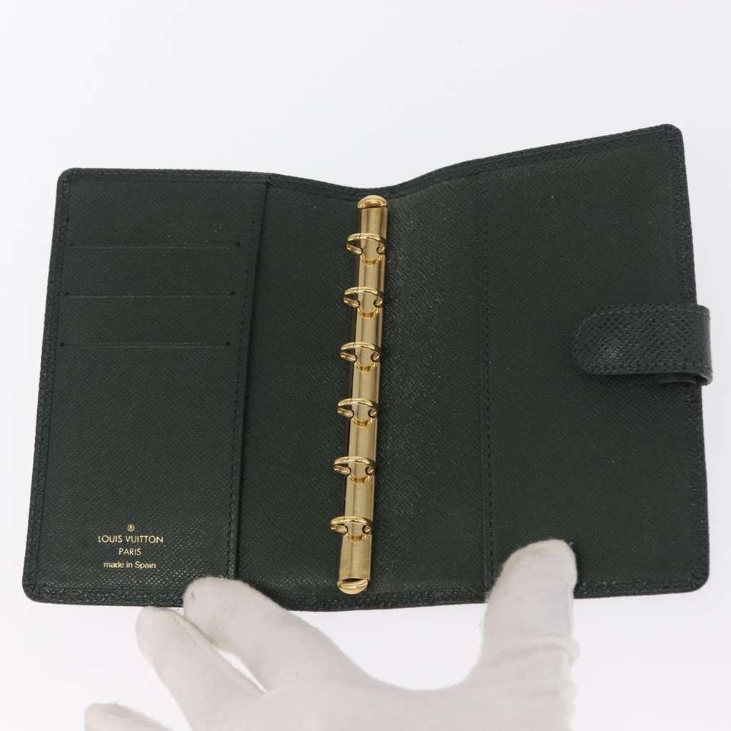 Louis Vuitton Agenda Cover Green Leather Good condition - Box View
