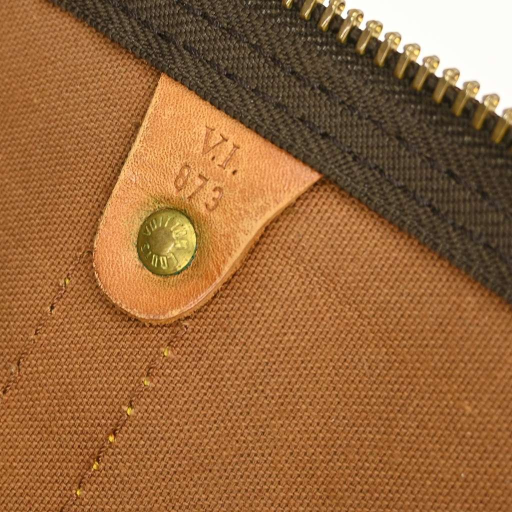Louis Vuitton Keepall Bag Brown Canvas Fair condition - Model View