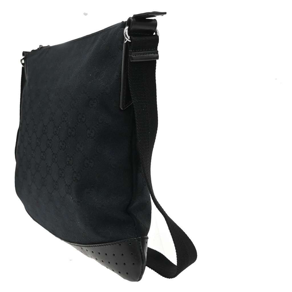 Gucci Zip Messenger Bag Black Canvas Good condition - Inside View