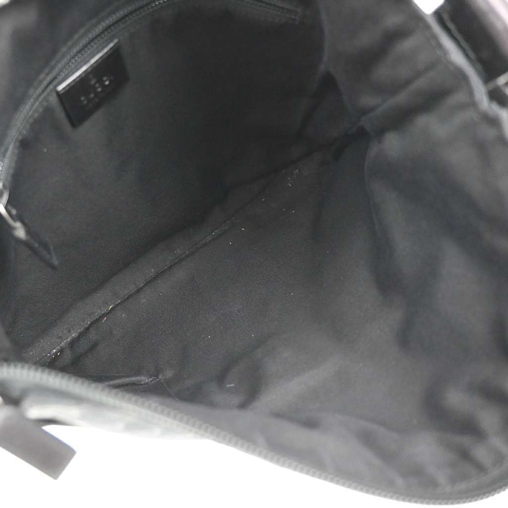 Gucci Zip Messenger Bag Black Canvas Good condition - Box View