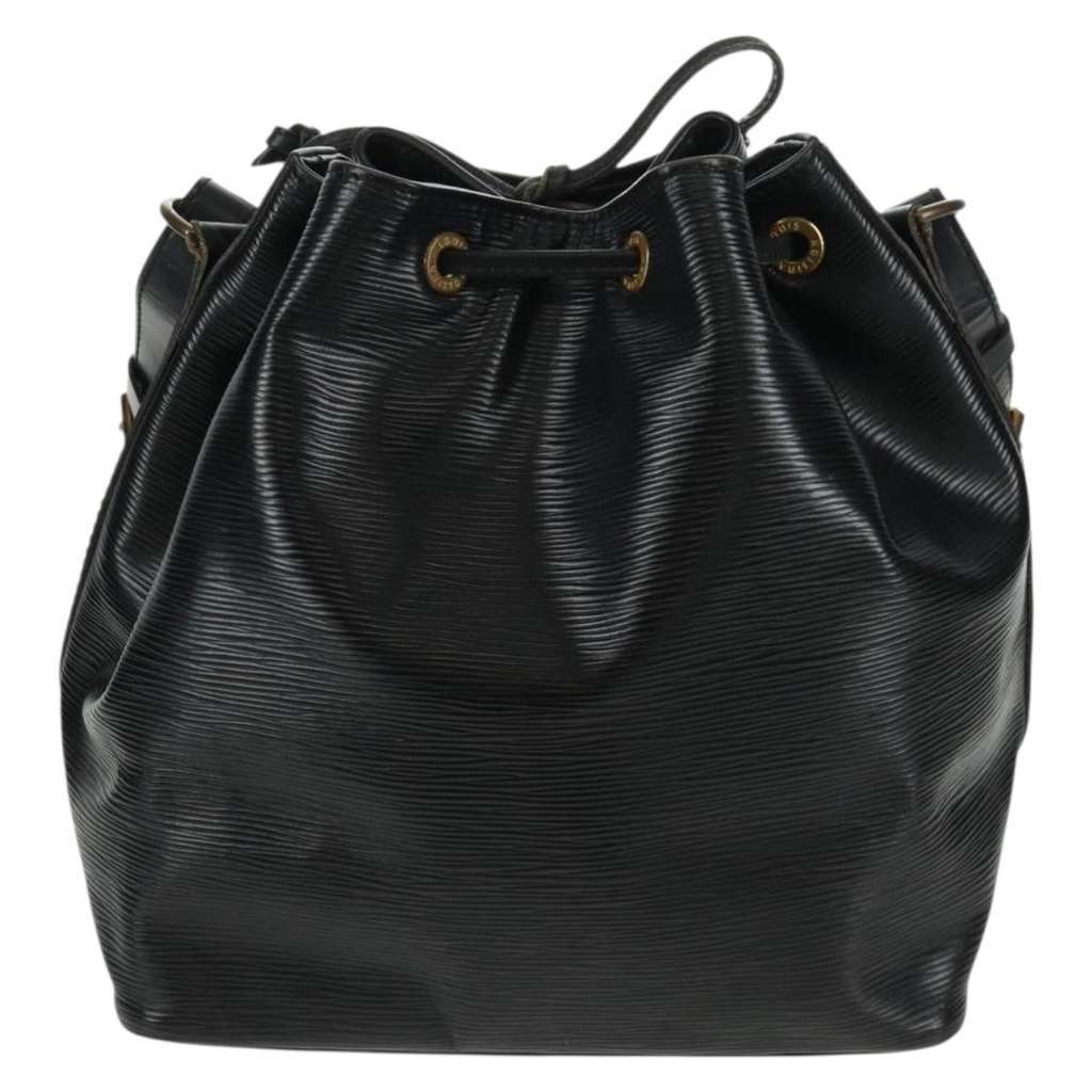Louis Vuitton Petit Noe Handbag Black Leather Good condition - Back View