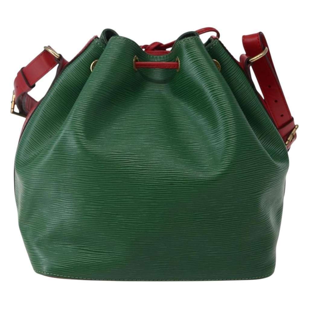 Louis Vuitton Bicolor Petit Noe Handbag Green Leather Good condition - Back View