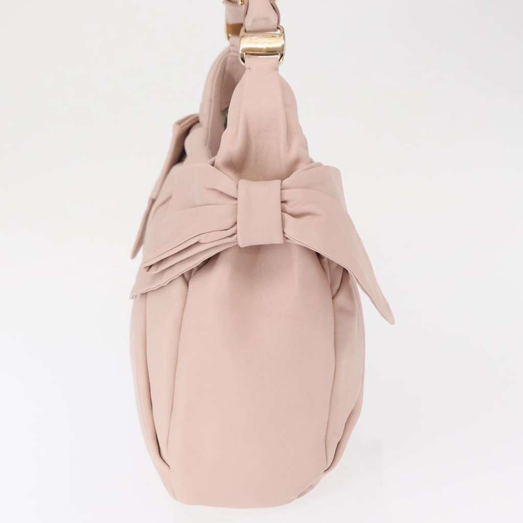 Salvatore Ferragamo Vala Shoulder Bag Pink Leather Good condition - Inside View