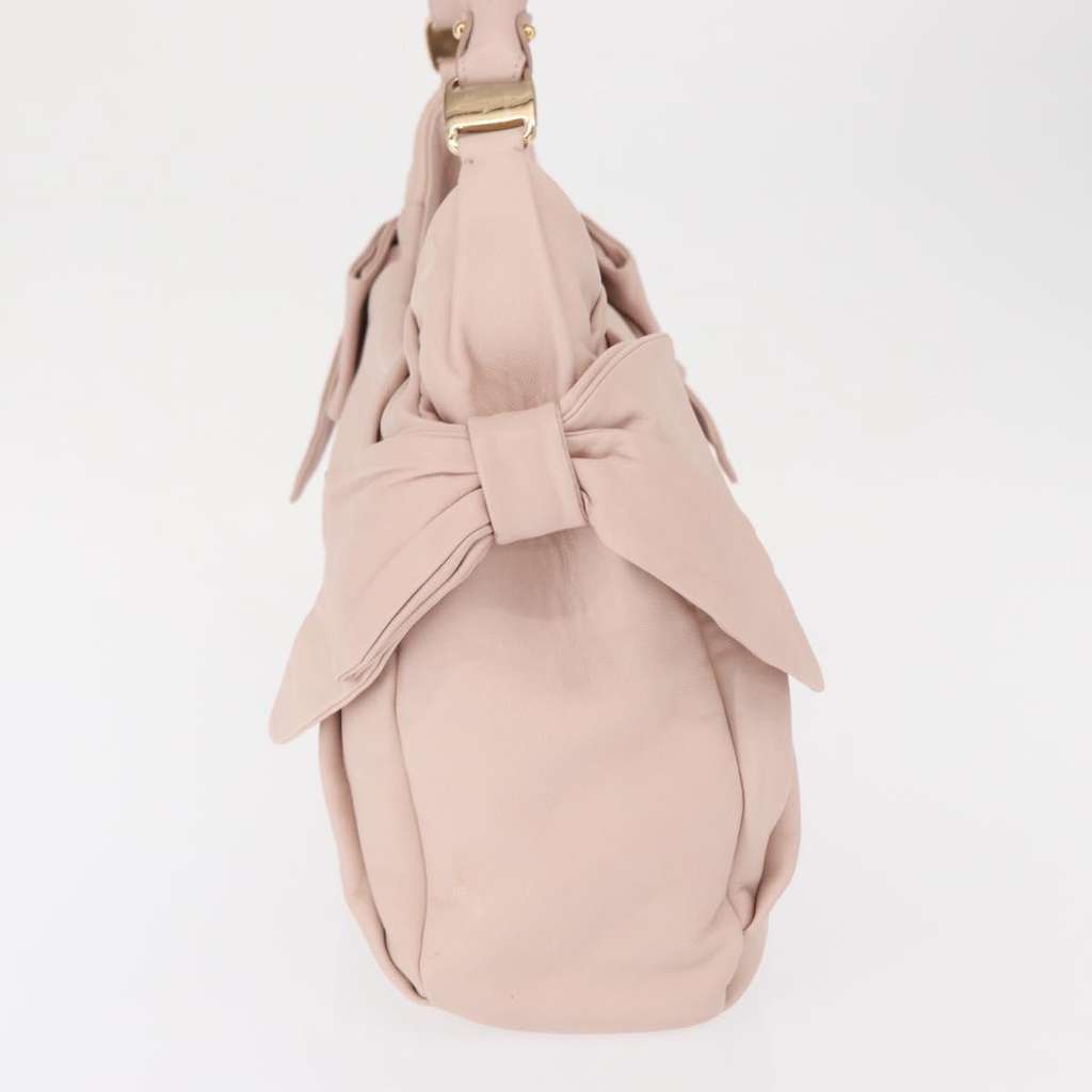 Salvatore Ferragamo Vala Shoulder Bag Pink Leather Good condition - Model View