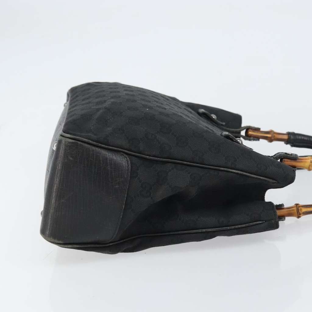 Gucci Bamboo tote bag Black Canvas Fair condition - Inside View