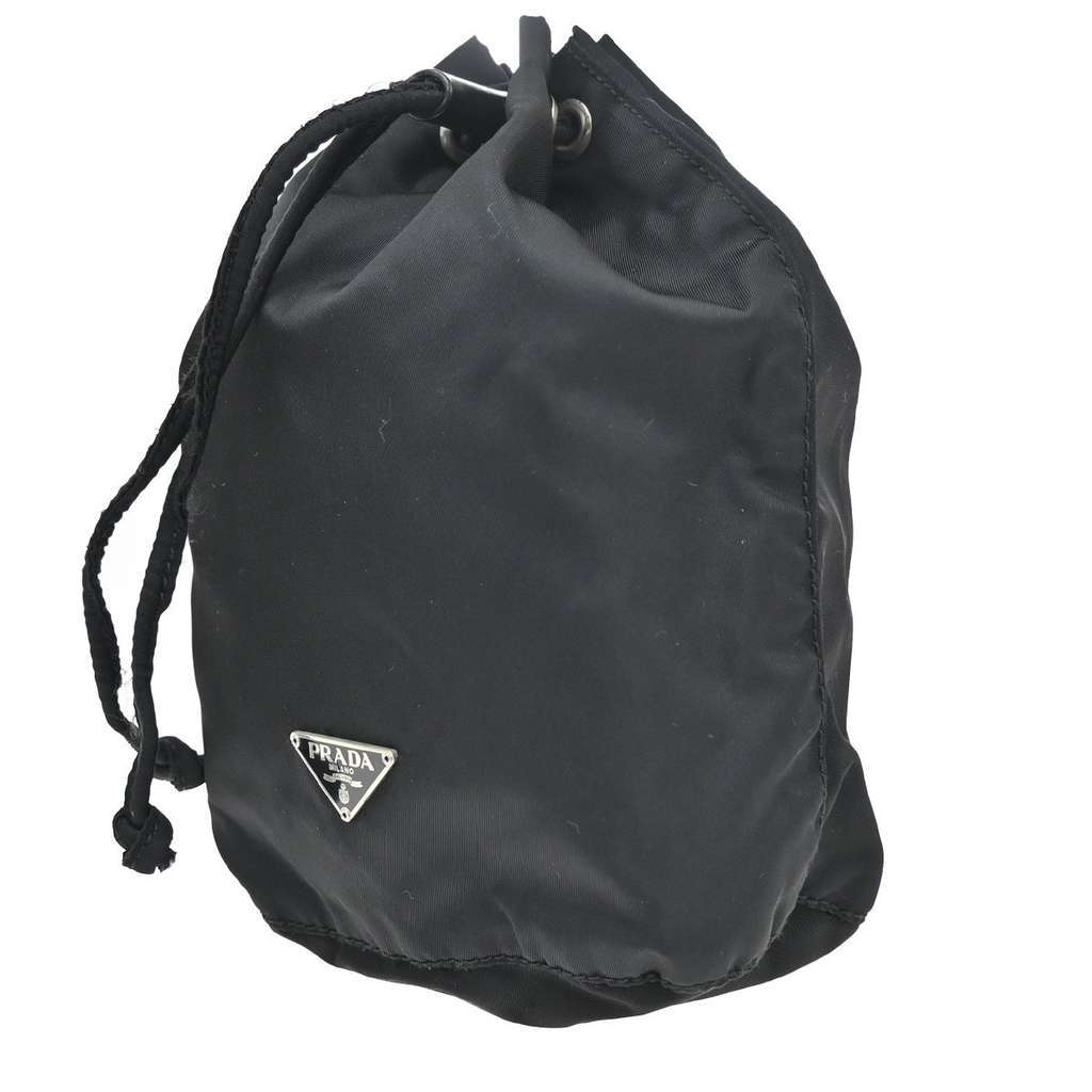 Prada Drawstring Wristlet Bucket Bag Black Good condition - Inside View