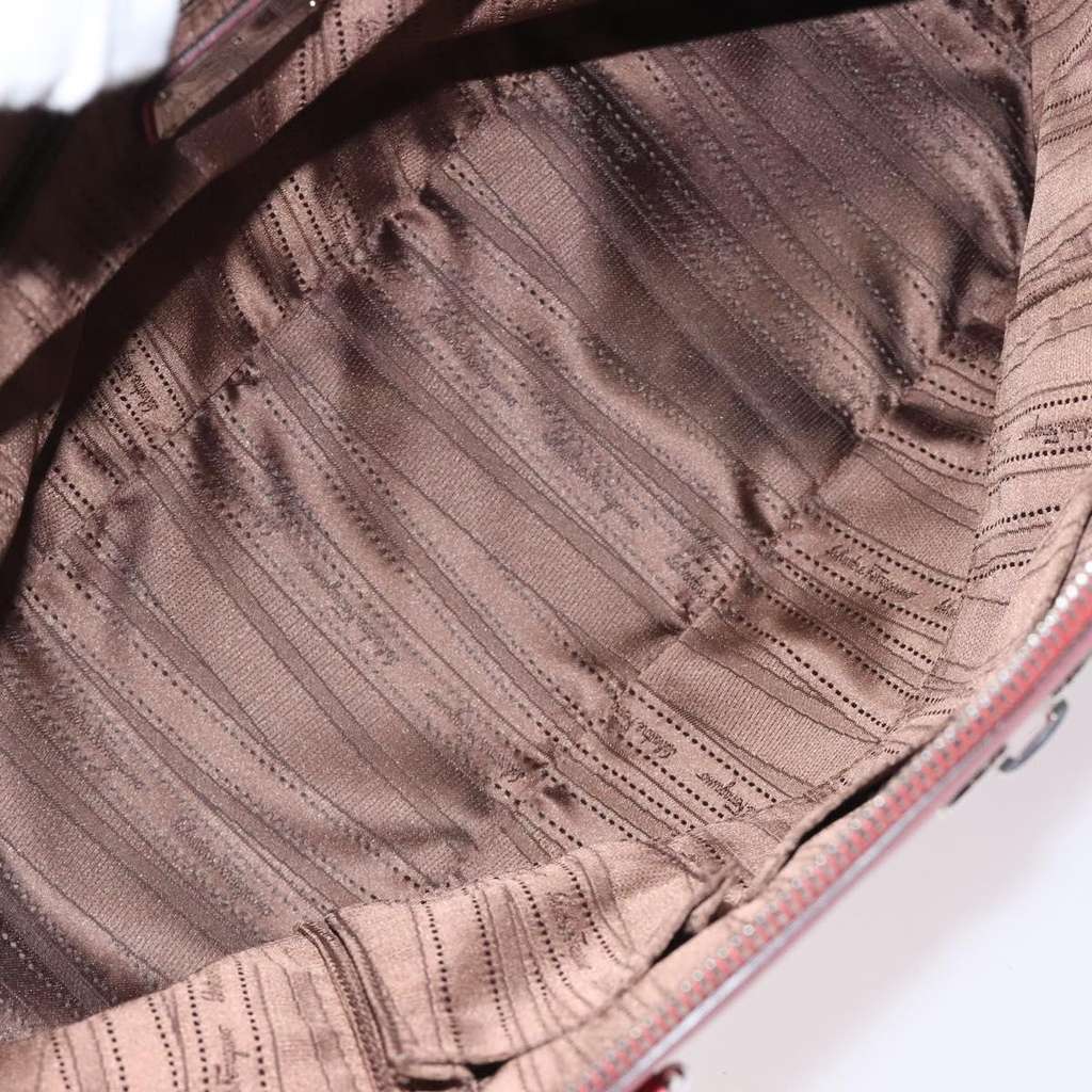 Salvatore Ferragamo Gancini handbag Pink Leather Good condition - Box View