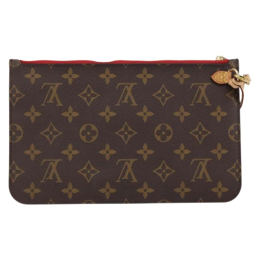 Louis Vuitton Neverfull Pochette Brown Canvas Fair condition - Back View