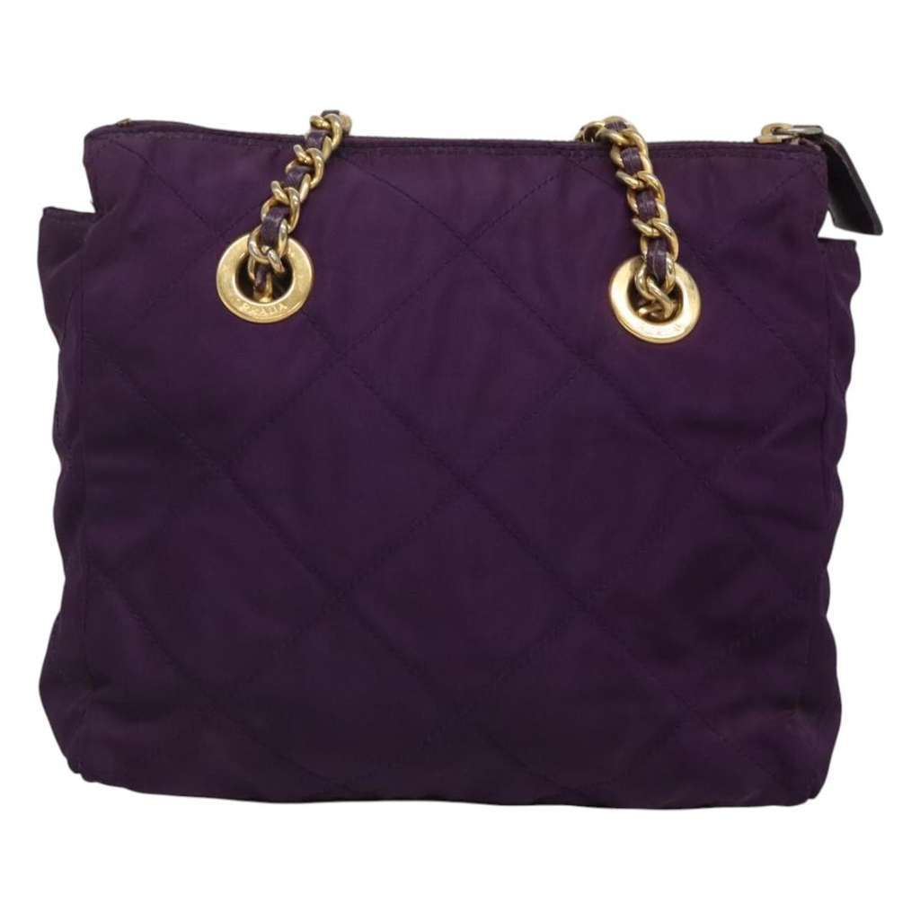 Prada Chain Shoulder Bag Purple Good condition - Back View